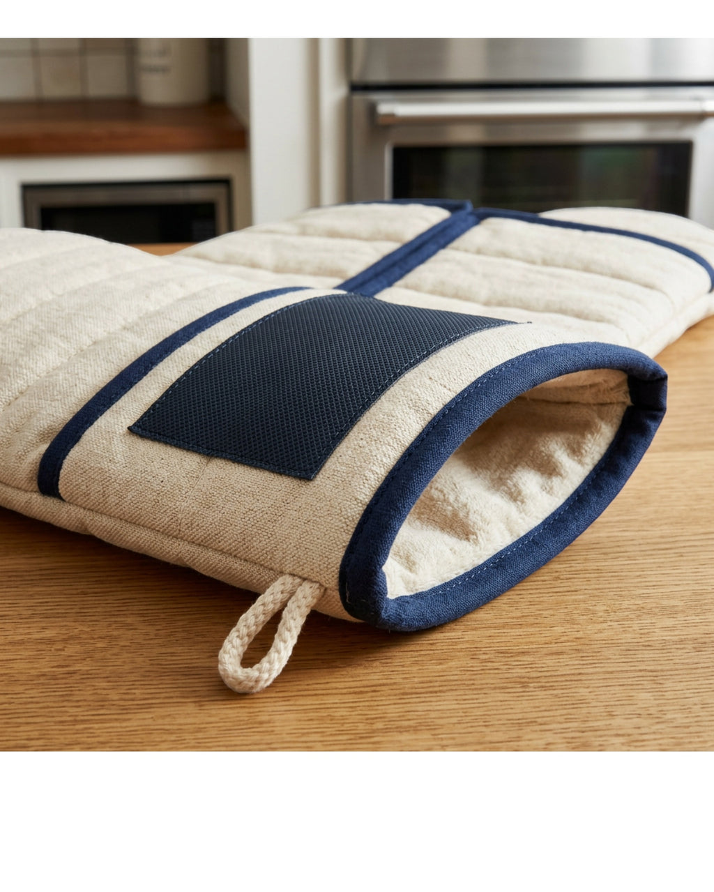 Yomur Double-Ended Casserole Oven Mitt Clay Navy 35 Inch - Detail view